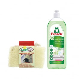 Esfregão de Luffa para Loiça Loofco + Detergente Natural para Loiça Frosch