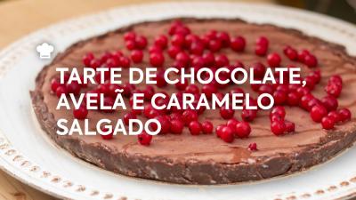 Tarte de Chocolate, Avelã e Caramelo Salgado